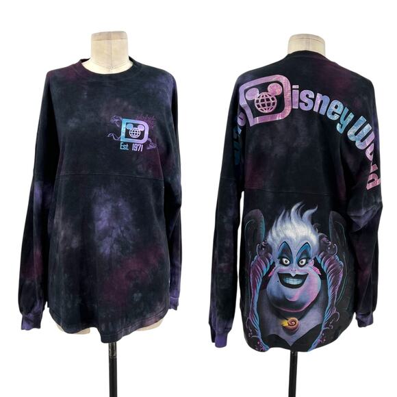 Walt Disney World‎ Spirit Jersey Shirt Ursula Tie Dye Purple Black Size Small - Picture 1 of 13